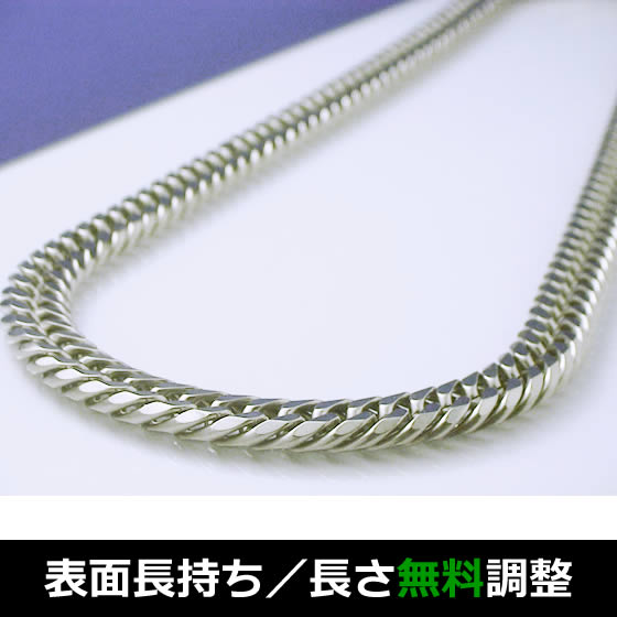 TIT-1-NW-O: 超極太 純チタン 喜平 ネックレス チェーン 12mm幅 6面ダブル メンズ 75cm