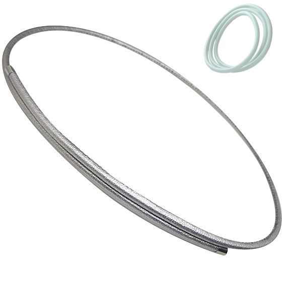 ULTRA-NEO-SILVER: 【医療機器 認定】肩こりに 磁気ネックレス ウルトラネオ シルバー(銀) 男女兼用・フリーサイズ (40~50cm) (ブレスレット付き)
