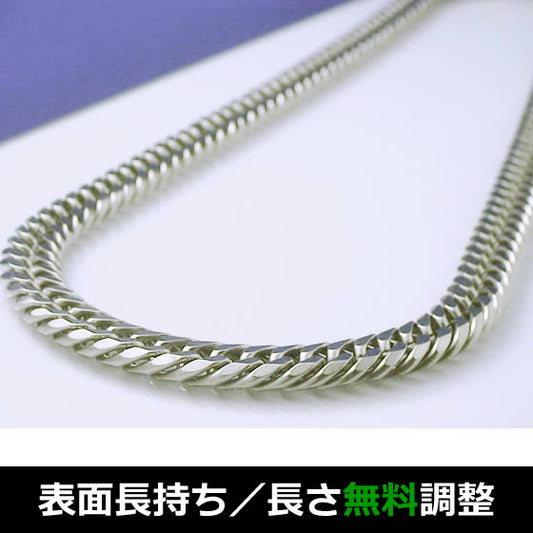 TIT-1-NW-L2: 超極太 純チタン 喜平 ネックレス チェーン 12mm幅 6面ダブル メンズ 70cm